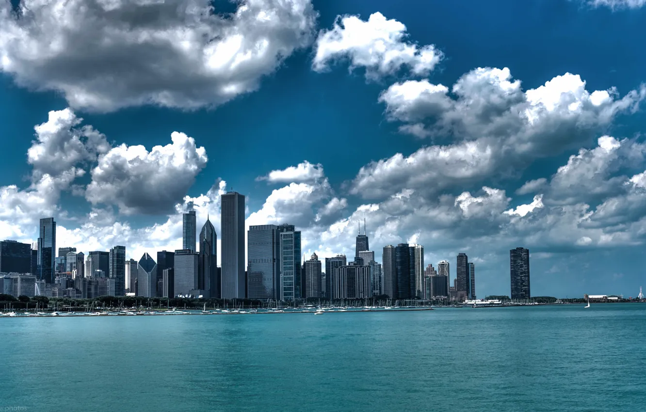 Photo wallpaper skyscrapers, Chicago, USA, Chicago, skyline
