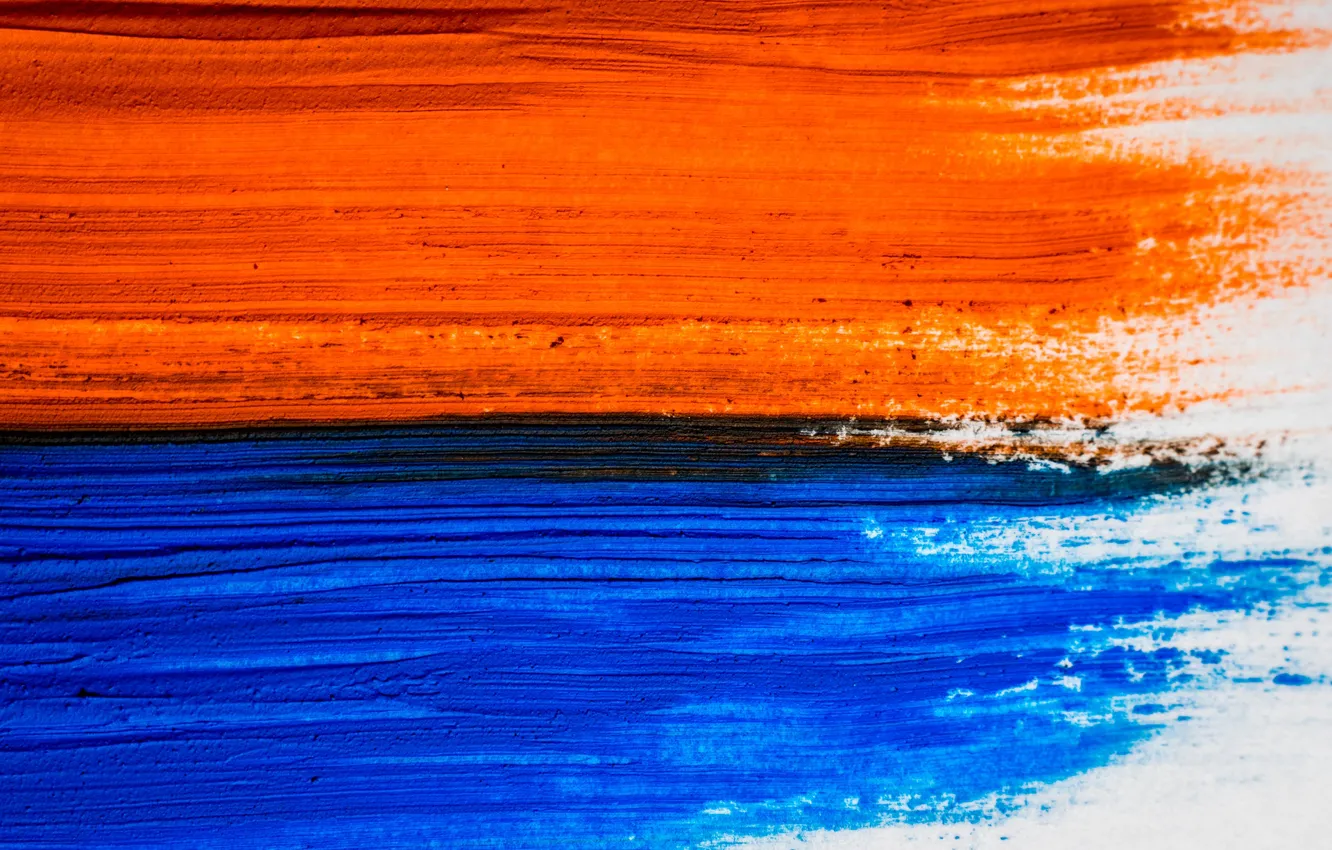 Photo wallpaper Orange, Blue, Oil Paint
