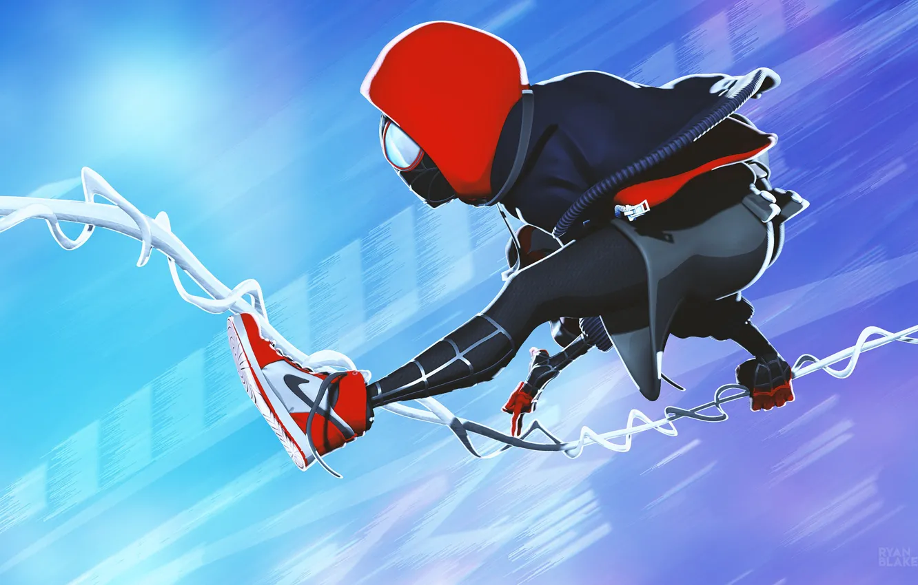 Photo wallpaper Art, Spider Man, Miles Morales, Ryan Blake