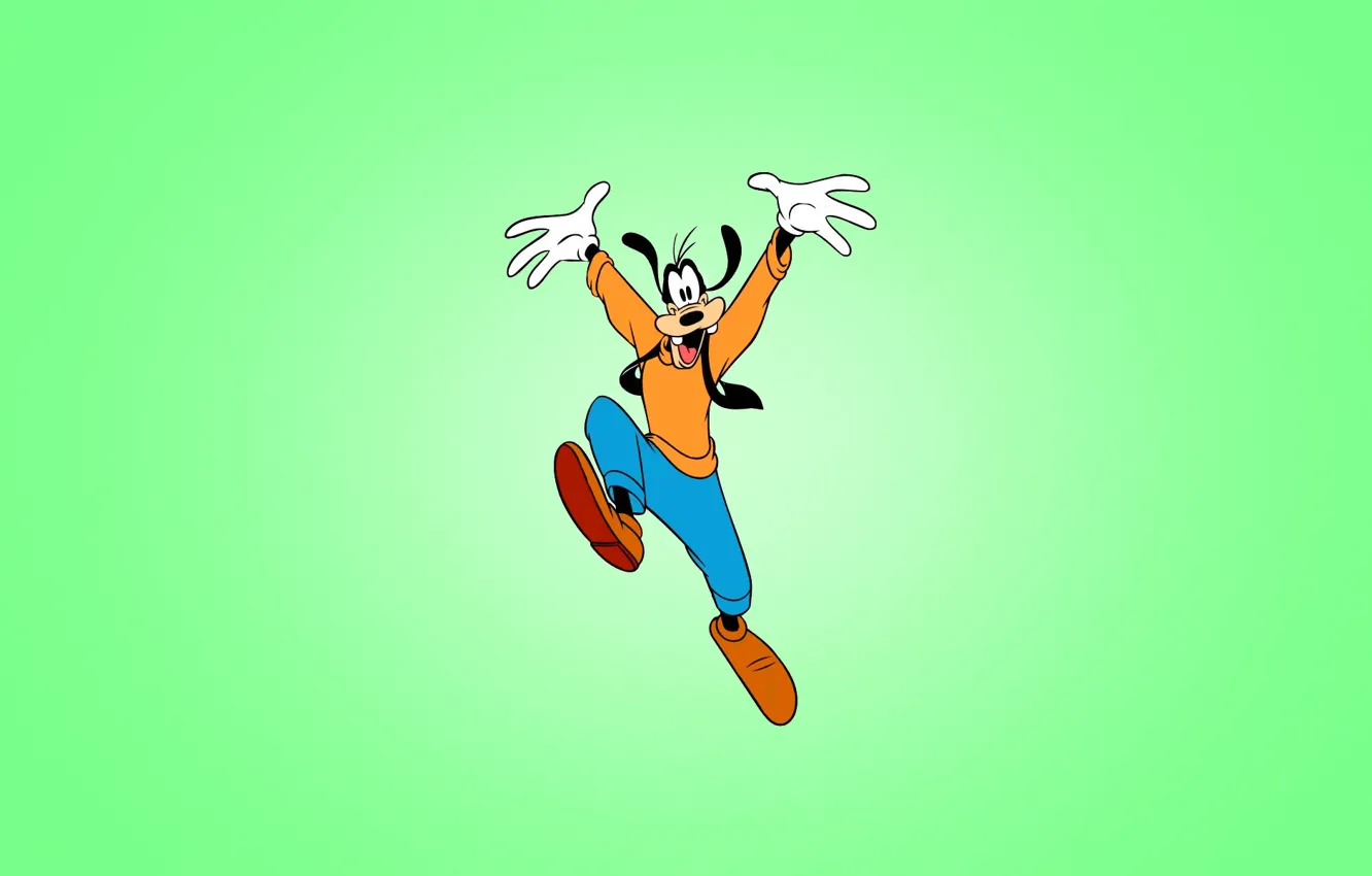 Photo wallpaper minimalism, Walt Disney, Disney, Goof, Goofy, joyful, on the fun