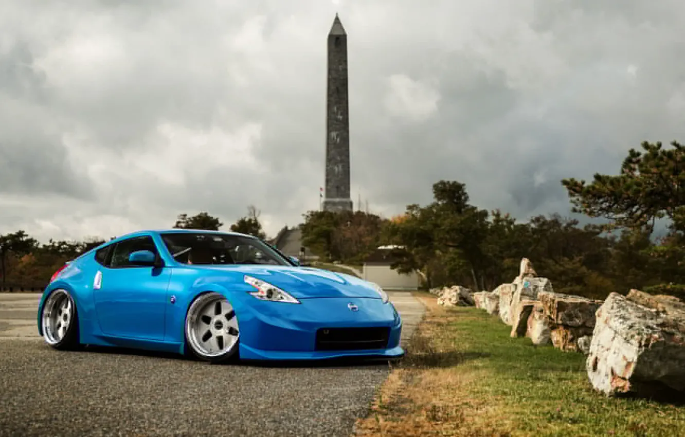 Photo wallpaper Nissan, blue, tuning, 370z