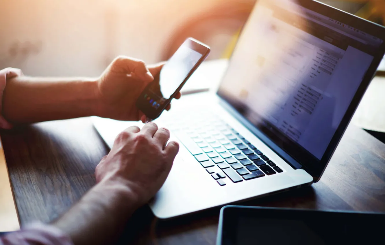 Photo wallpaper keyboard, laptop, screen