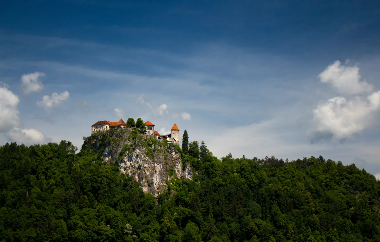 Photo wallpaper lake, Slovenia, Bled castle, Bled