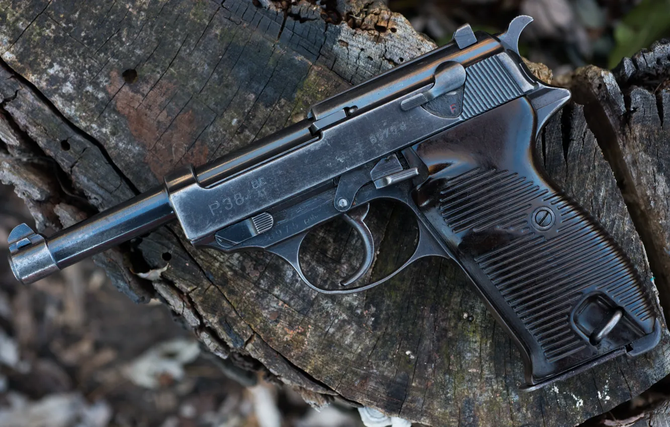 Photo wallpaper gun, Walther, P38, AC41