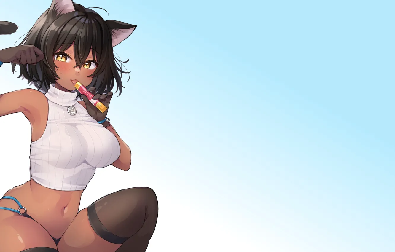 Photo wallpaper girl, hot, sexy, pussy, boobs, nothing, anime, pretty