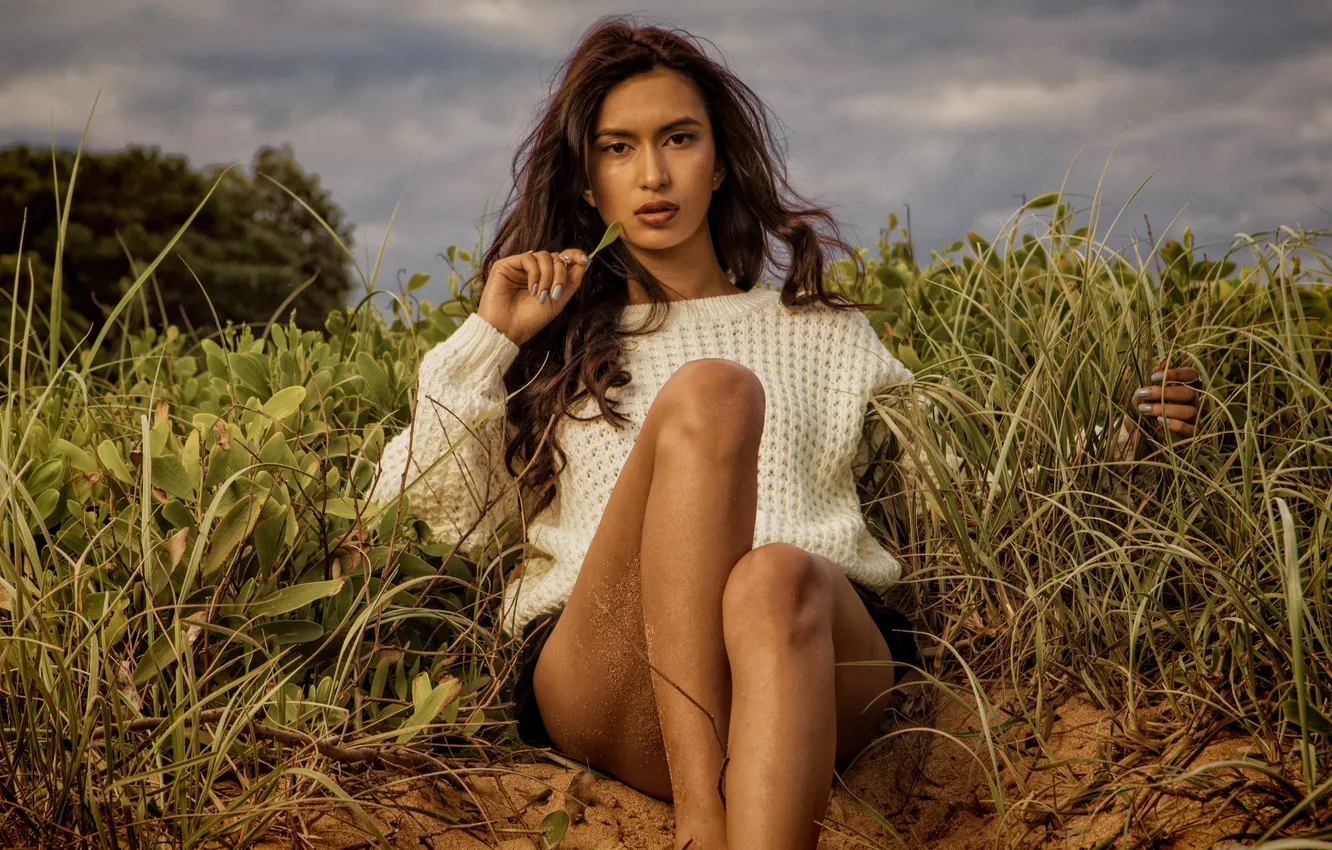 Photo wallpaper look, girl, background