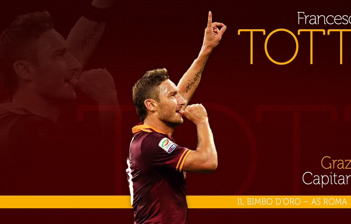 Photo wallpaper wallpaper, sport, football, player, AS Roma, Francesco Totti