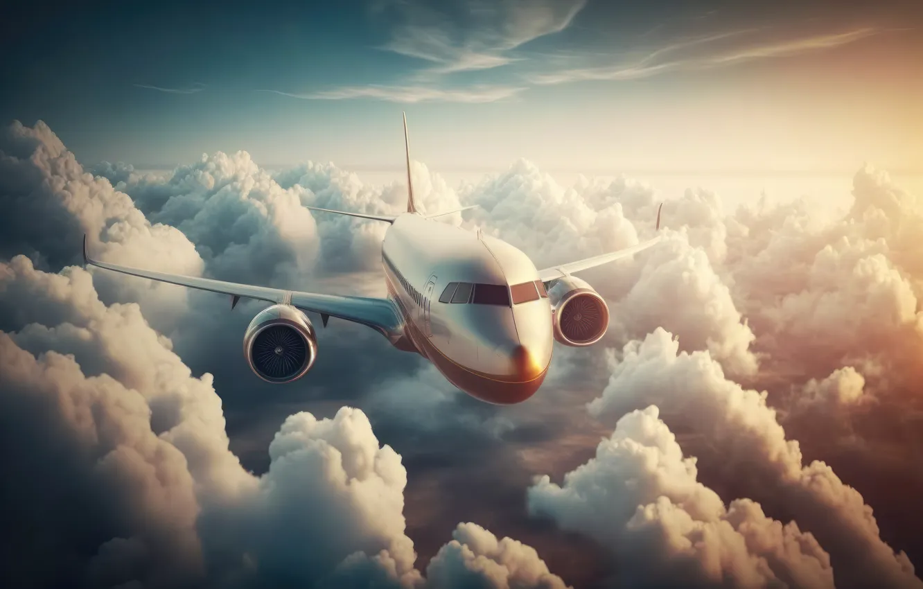 Photo wallpaper the sky, flight, aviation, the plane