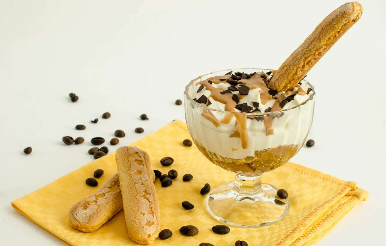 Photo wallpaper coffee, chocolate, cookies, ice cream, dessert, sweet