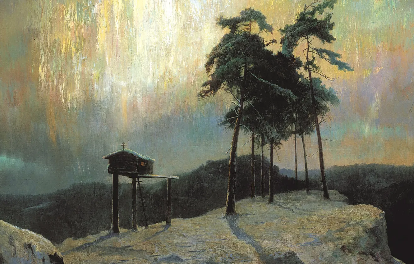 Photo wallpaper landscape, picture, Alexander Afonin, And the light Shines in the Darkness