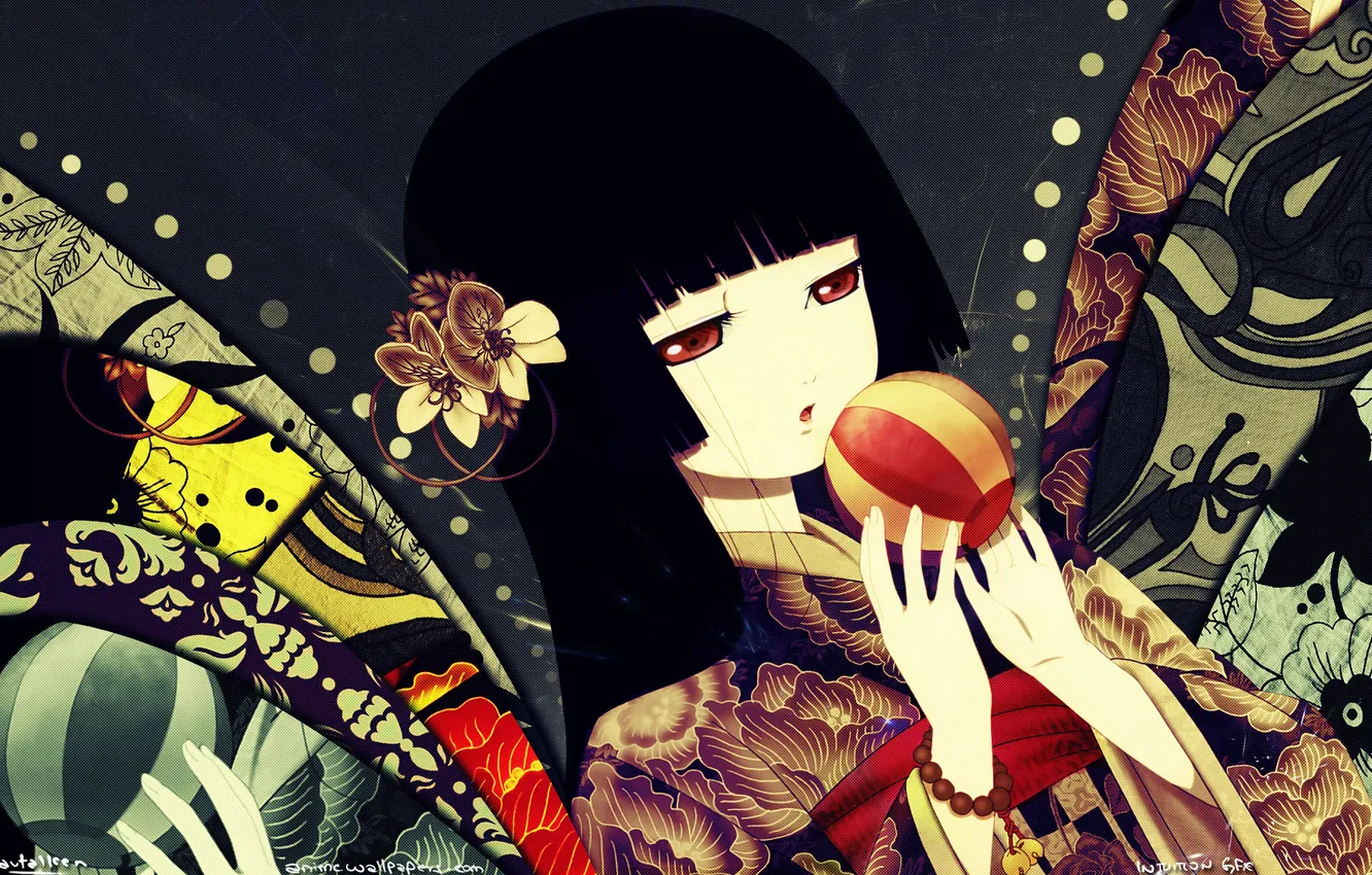 Photo wallpaper girl, anime, Hell girl
