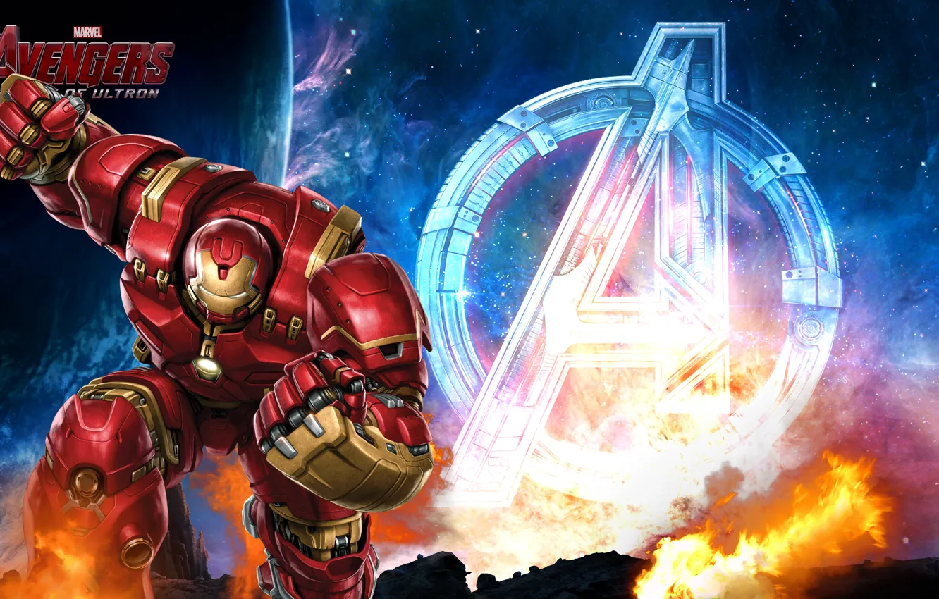 Photo wallpaper Iron Man, Marvel Comics, Tony Stark, Avengers: Age of Ultron, hulkbuster, The Avengers: Age Of …