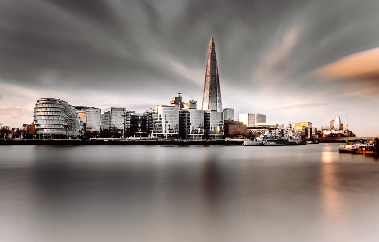 Photo wallpaper England, longexposure, London Town