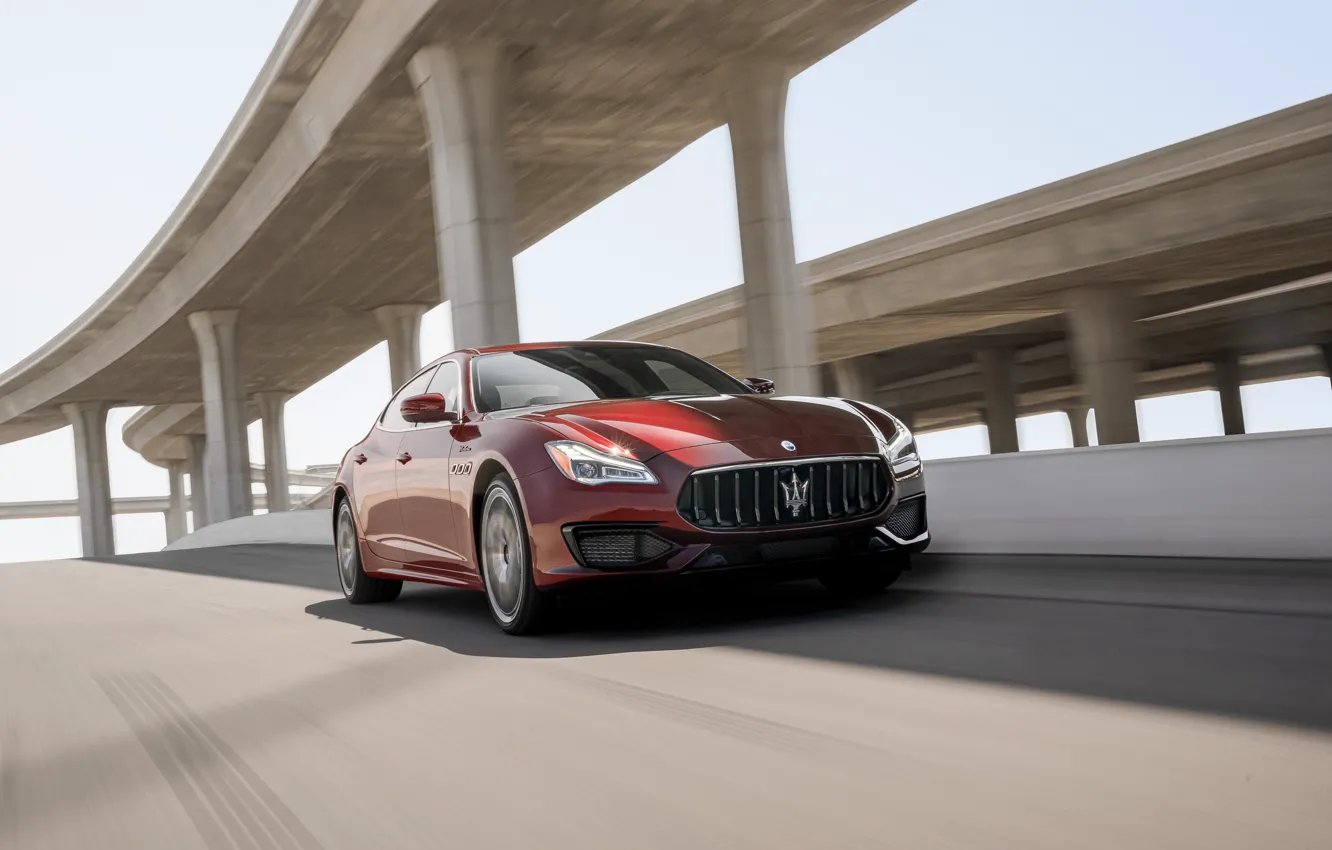 Photo wallpaper Maserati, Quattroporte, front view, Maserati Quattroporte Modena