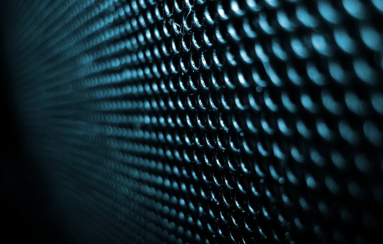 Photo wallpaper macro, grille, metal