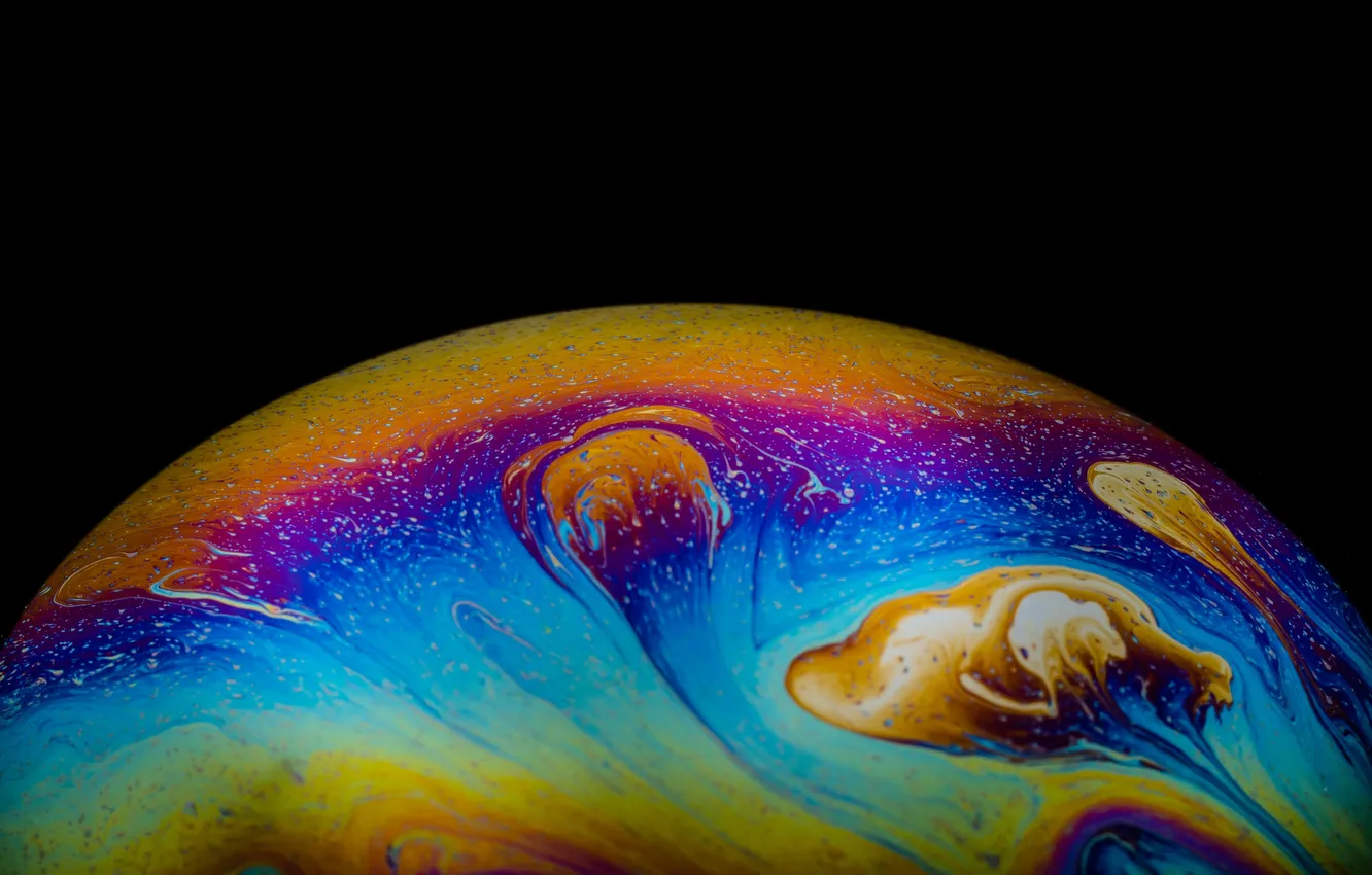 Photo wallpaper macro, bubbles, closeup