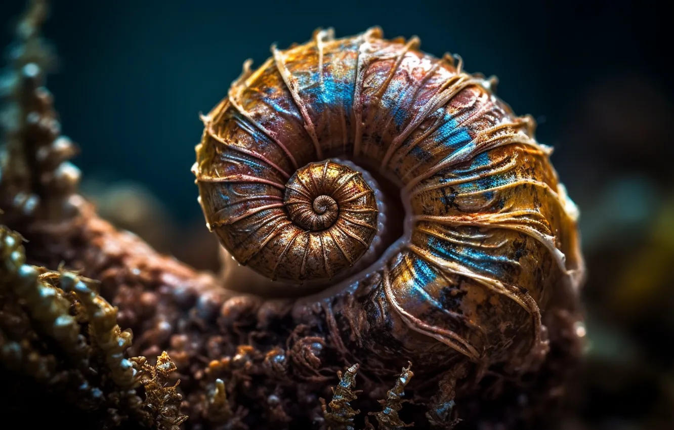 Photo wallpaper sink, shell, shellfish, digital art, AI art, The Art of Artificial Intelligence, neural network