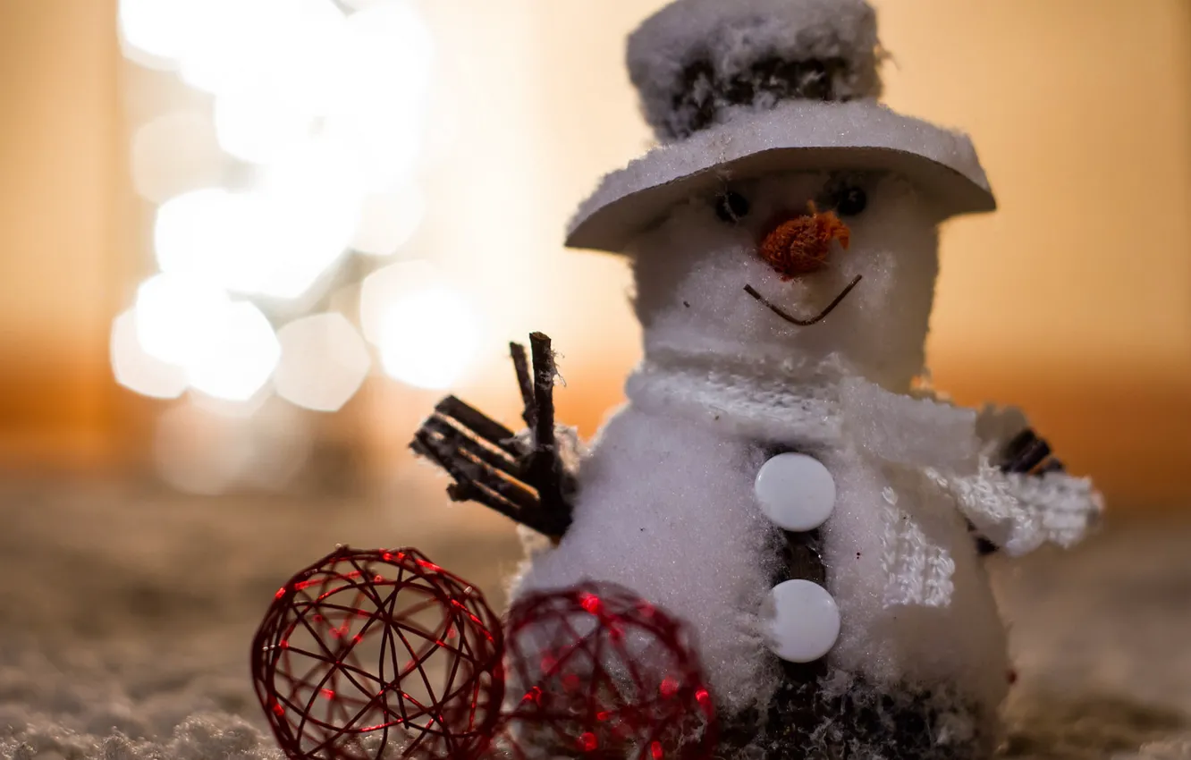 Photo wallpaper holiday, toy, snowman