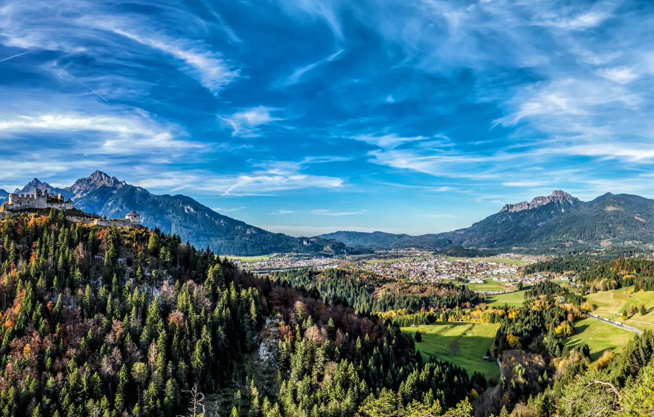 Photo wallpaper mountains, Austria, Alps, panorama