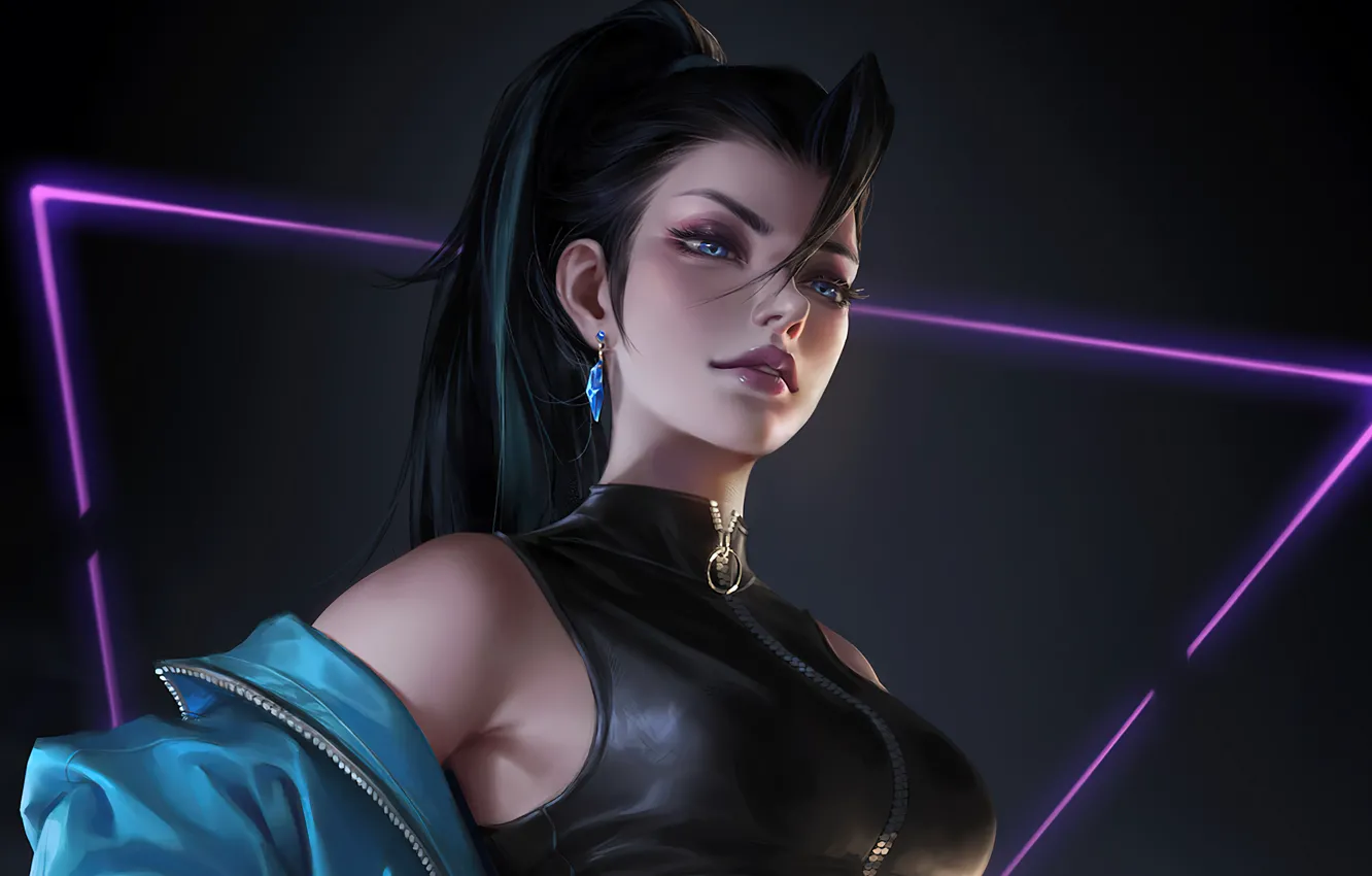 Photo wallpaper game, art, League of Legends, K/DA, KaiSa, Riot Game, K/DA KaiSa