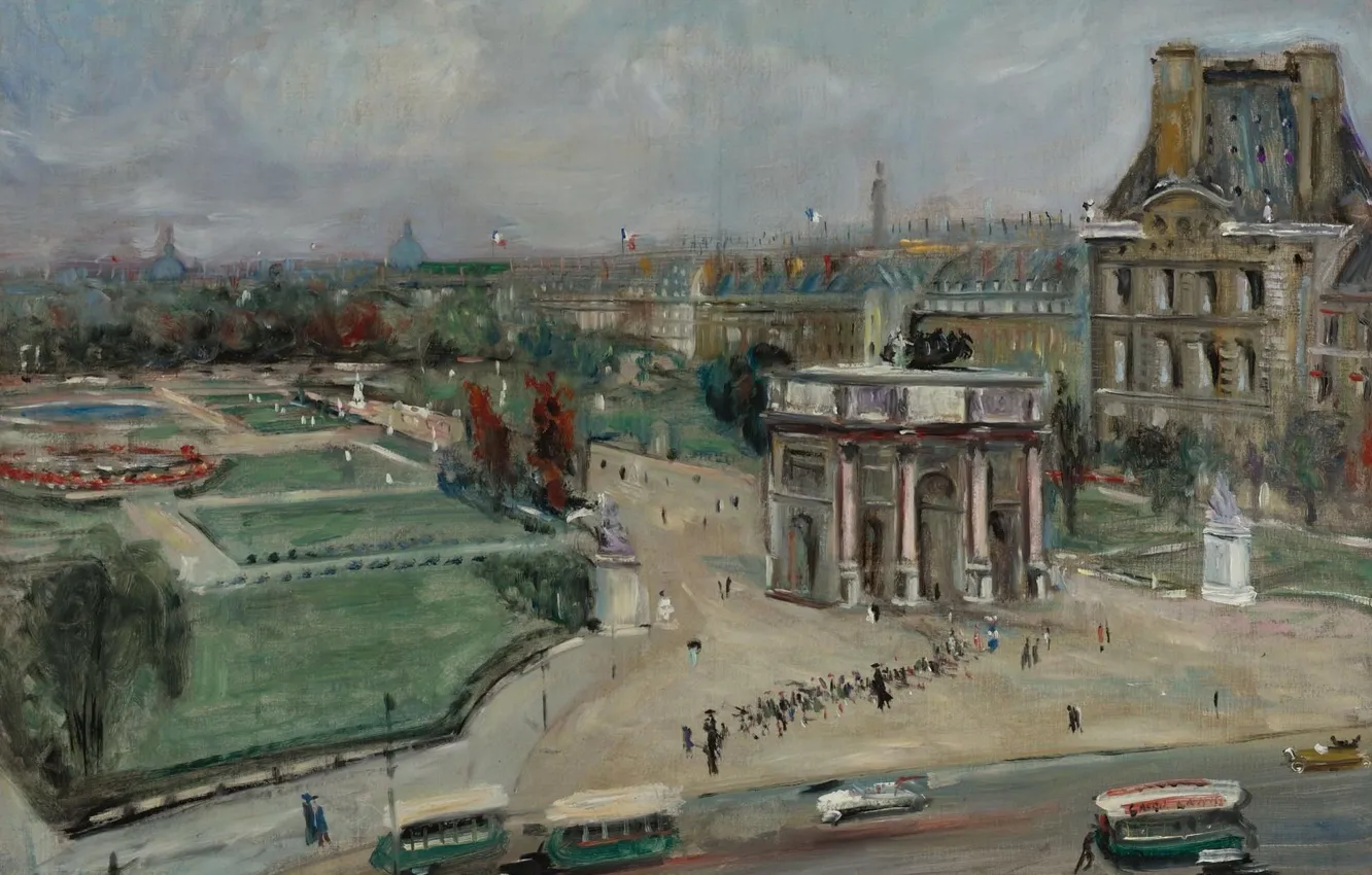 Photo wallpaper picture, the urban landscape, Lucien Adrion, Lucien Adrion, Paris. The Louvre. The Area Sorbonne University