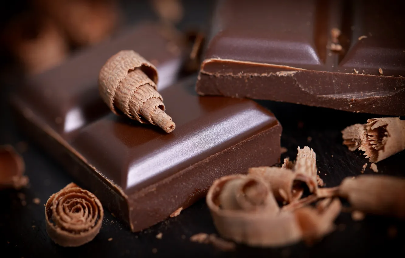 Photo wallpaper macro, chocolate, candy, sweets, chips