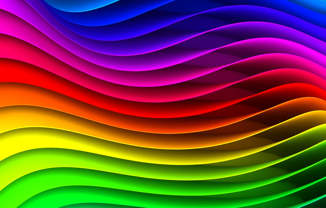 Photo wallpaper wave, strip, rainbow, range, the cycle