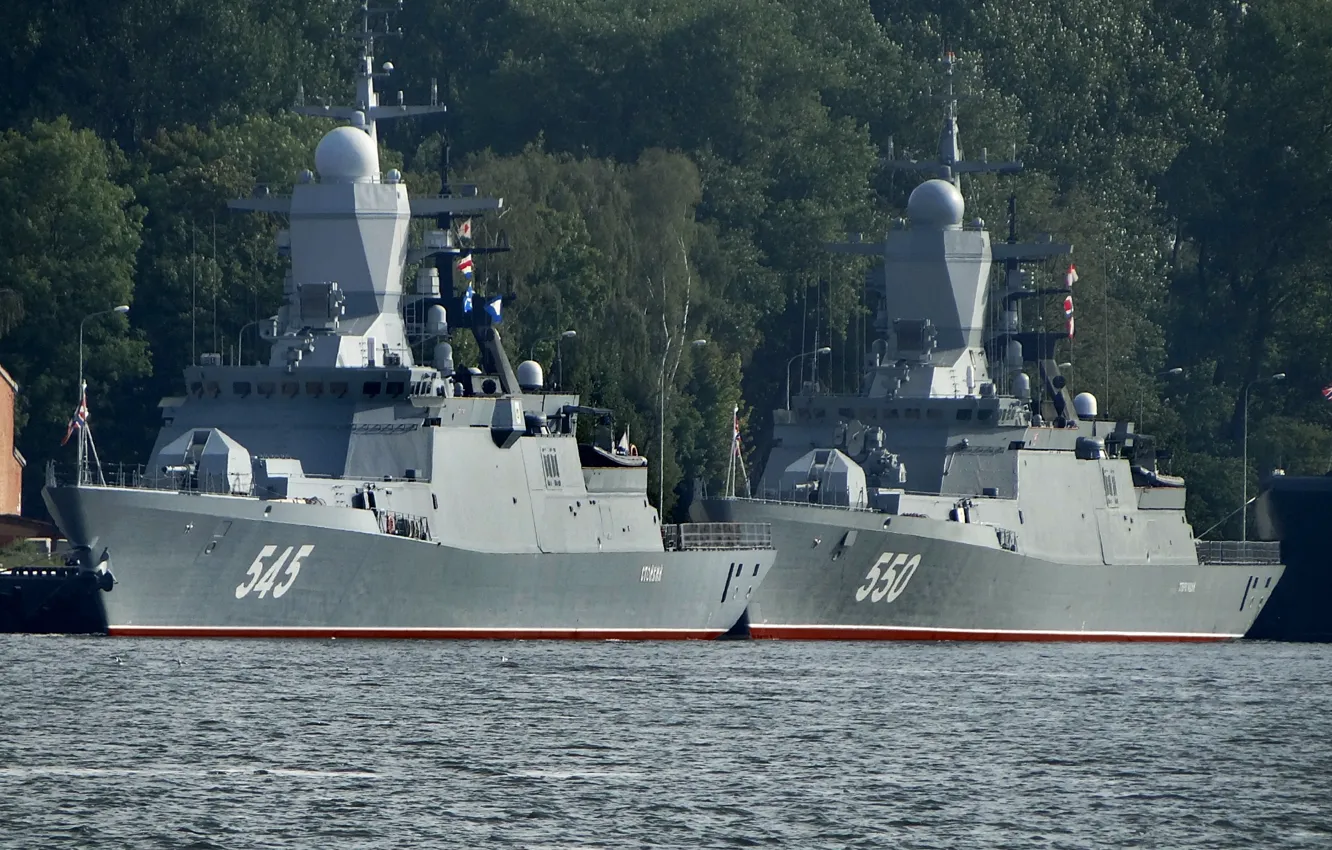 Photo wallpaper corvettes, guarding, resistant, Baltijsk