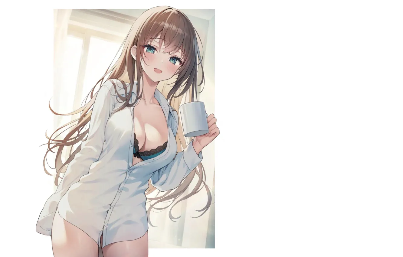 Photo wallpaper kawaii, girl, hot, sexy, boobs, sexy girl, smile, anime