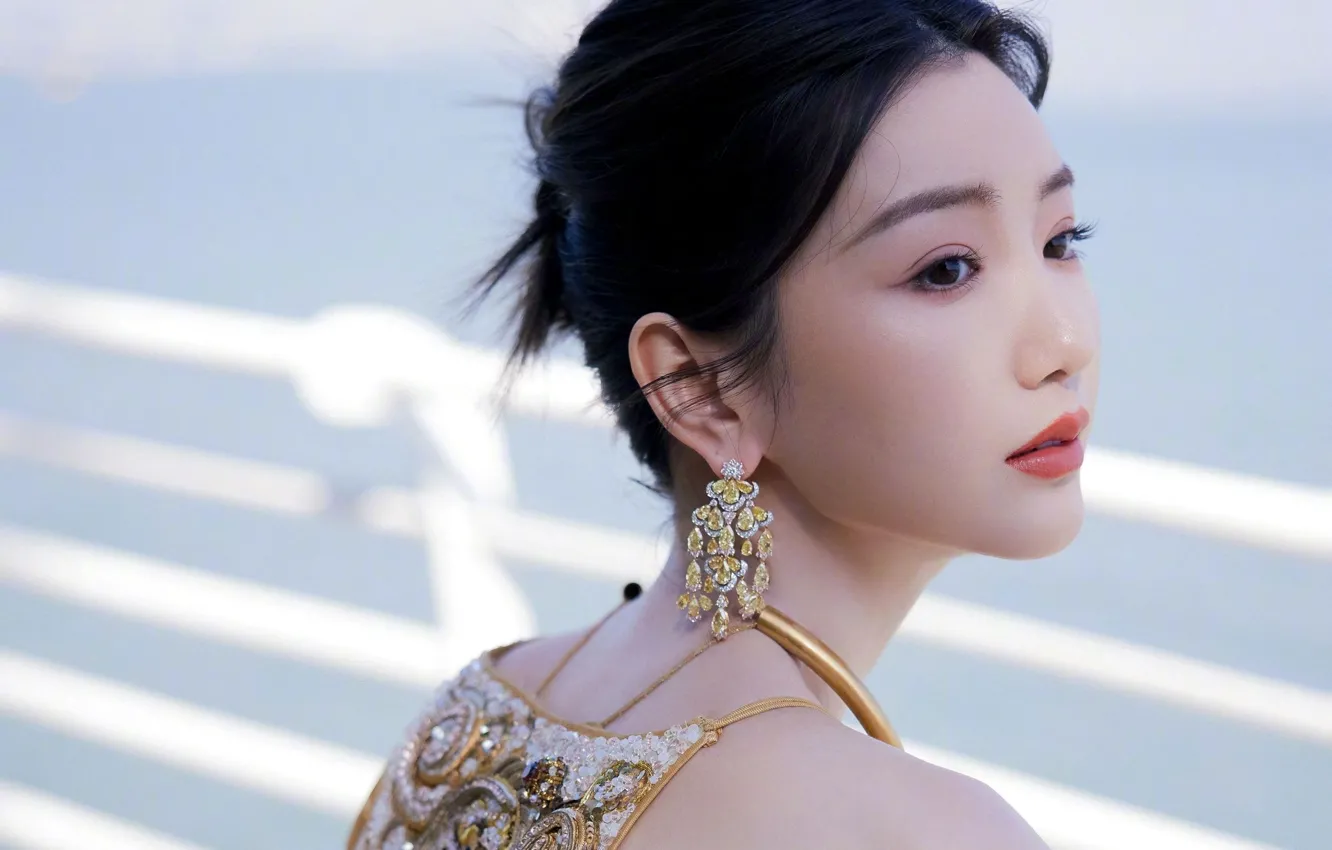 Photo wallpaper portrait, beauty, actress, brunette, Asian, asian girls