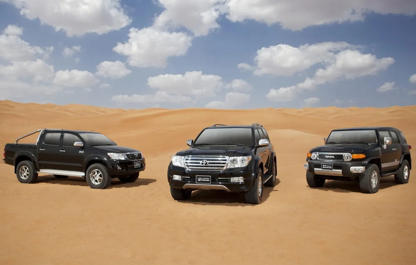 Photo wallpaper sand, the sky, desert, Toyota, Hilux, Toyota, Hilux, 200