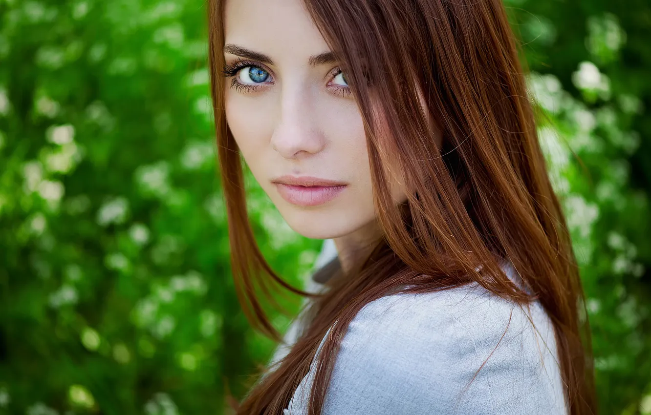 Photo wallpaper portrait, blue-eyed, Natasha, natural light