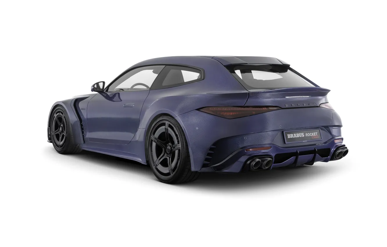 Photo wallpaper white background, Brabus, Limited Edition, deep blue, hybrid hypercar, hybrid hypercar, Mercedes-AMG SL 63 S …