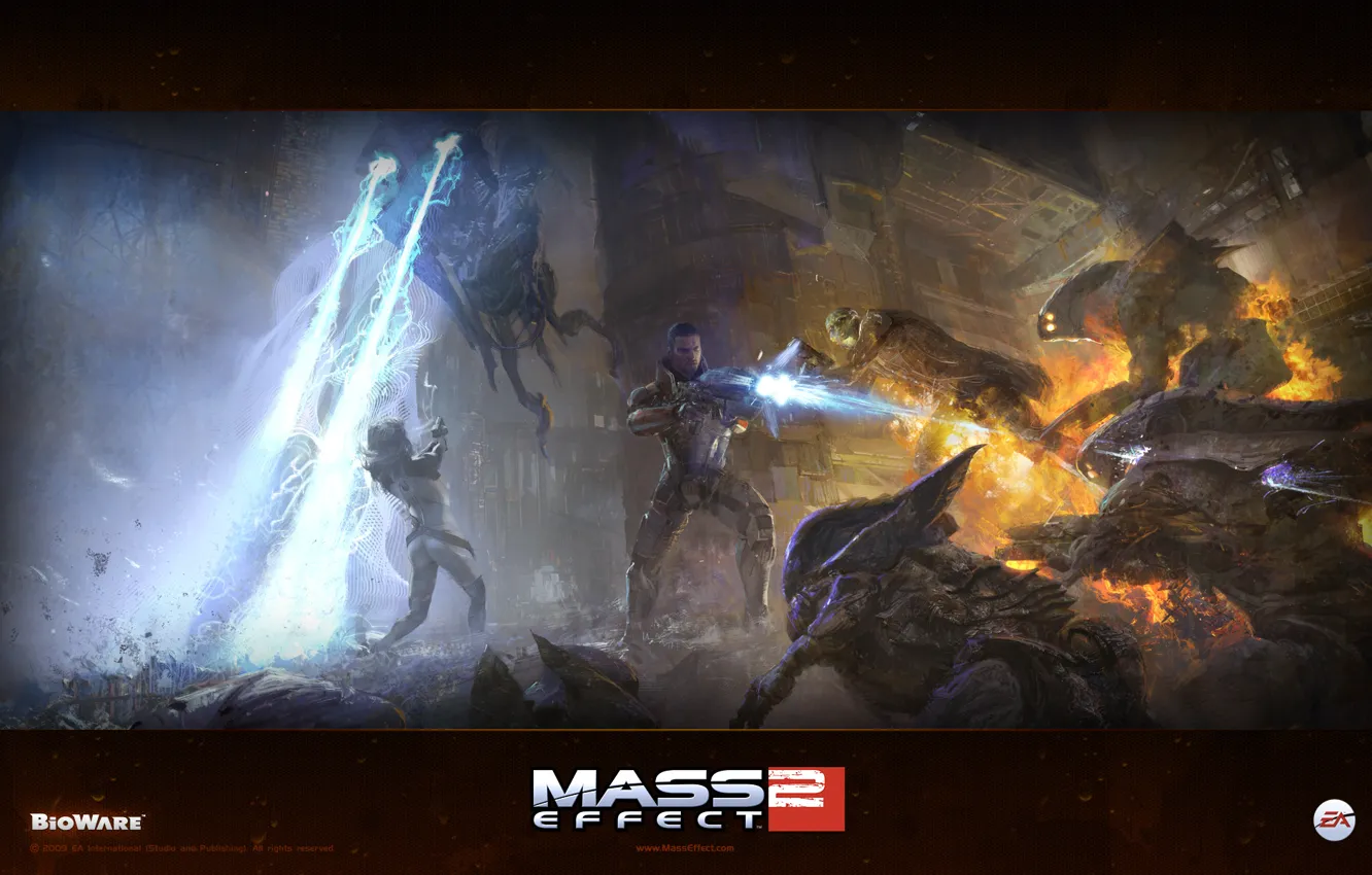Photo wallpaper alien, mass effect, sci-fi, rpg