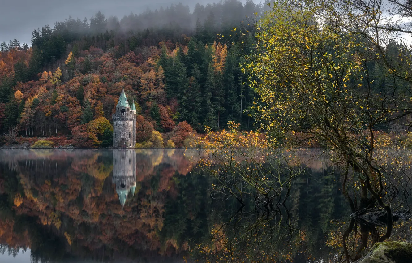 Photo wallpaper autumn, nature, lake