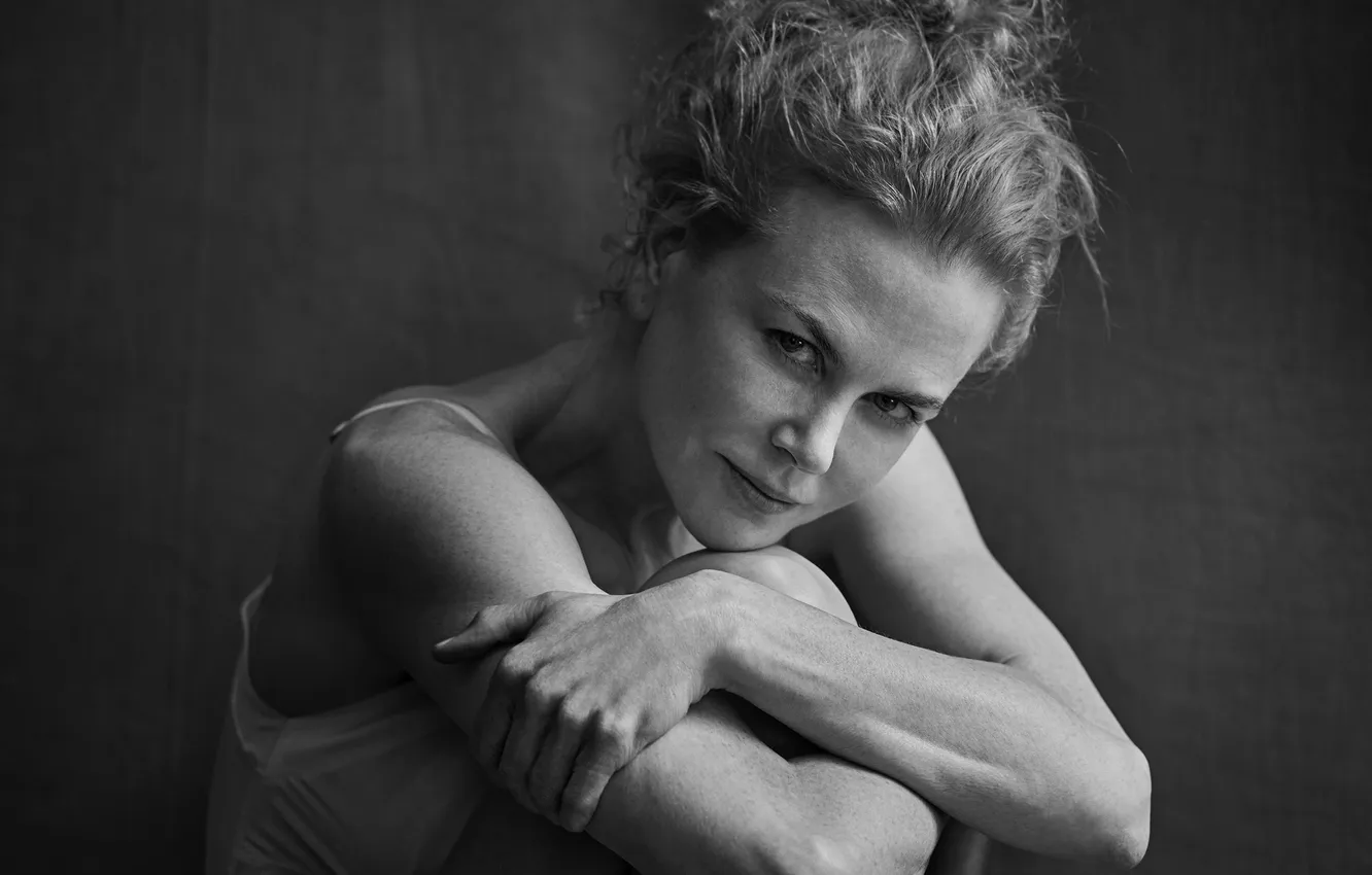 Photo wallpaper Nicole Kidman, monochrome, Nicole Kidman, Peter Lindbergh