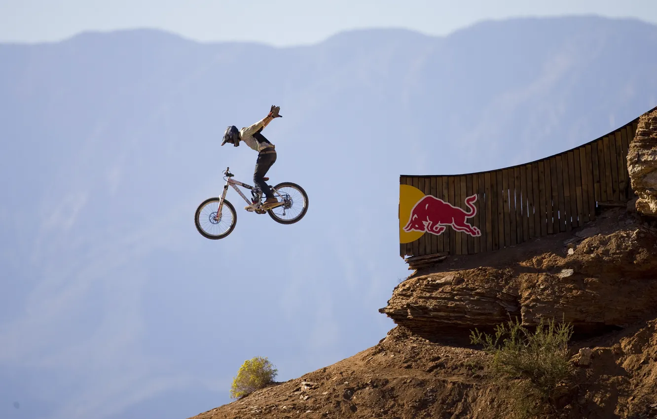 Photo wallpaper flight, Red Bull, downhill, nohand, Rampage
