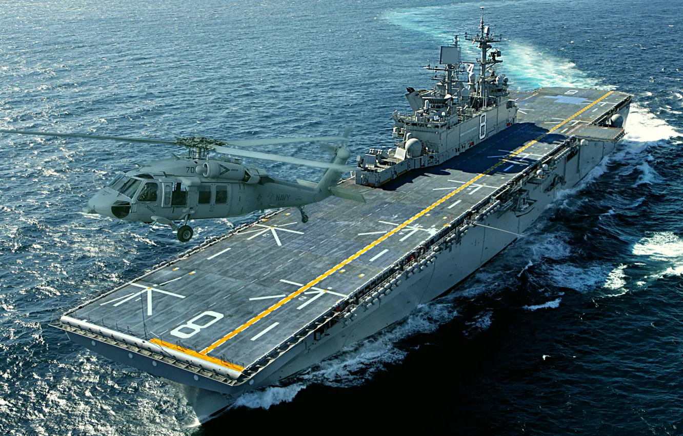 Photo wallpaper Amphibious assault, USS Makin Island, ship, US NAVY
