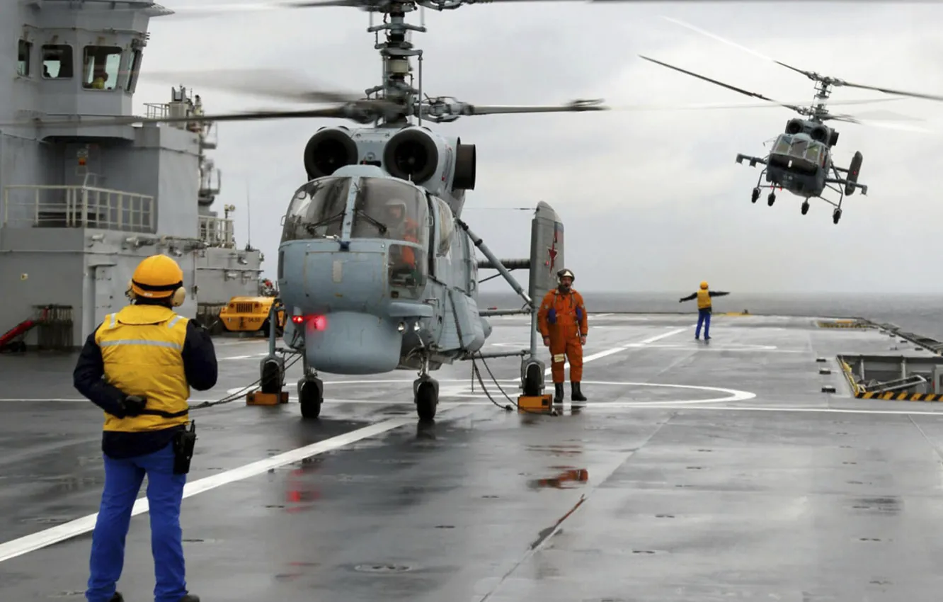 Photo wallpaper Navy, Ka-27, Ka-29, carrier-based helicopters