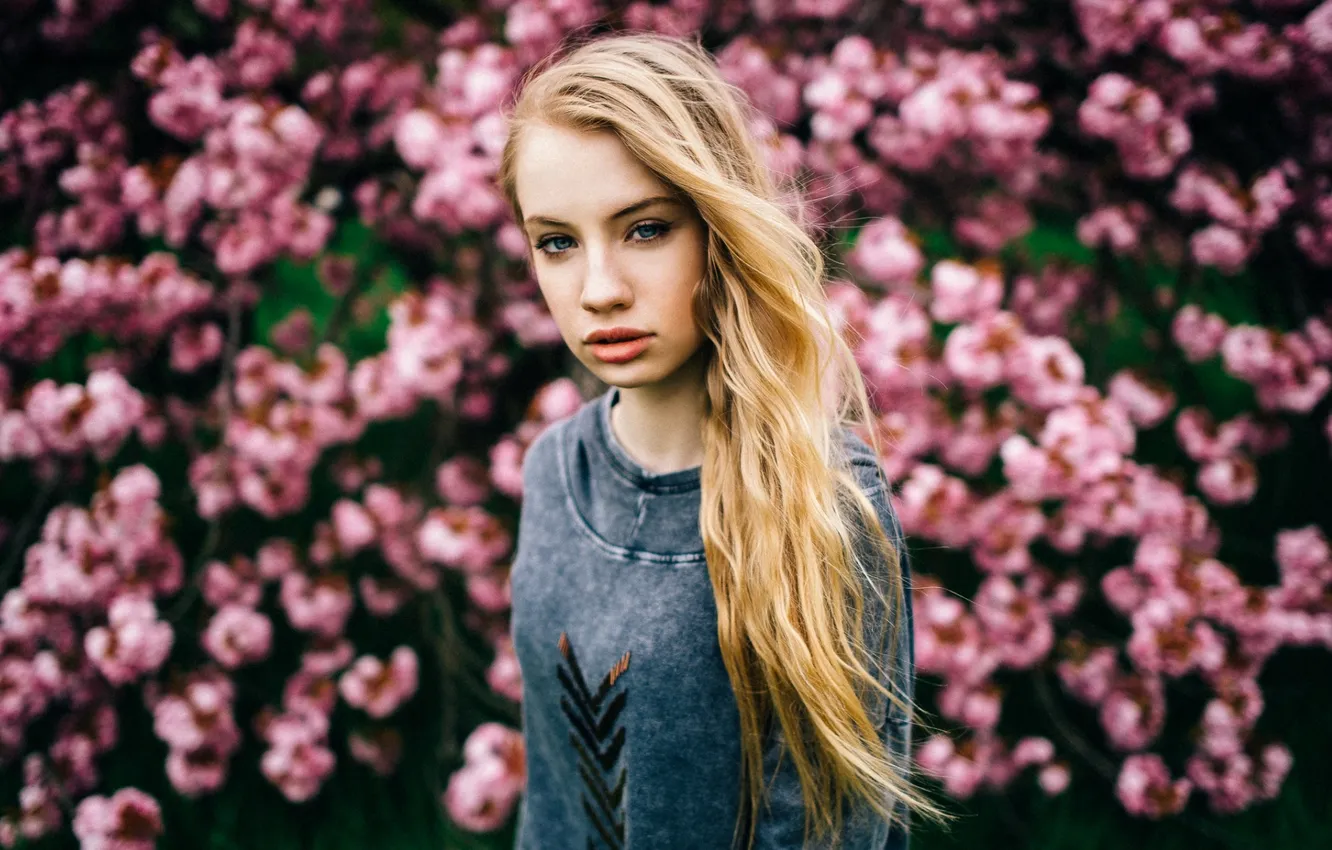 Photo wallpaper portrait, linda, Bloomy Dreams