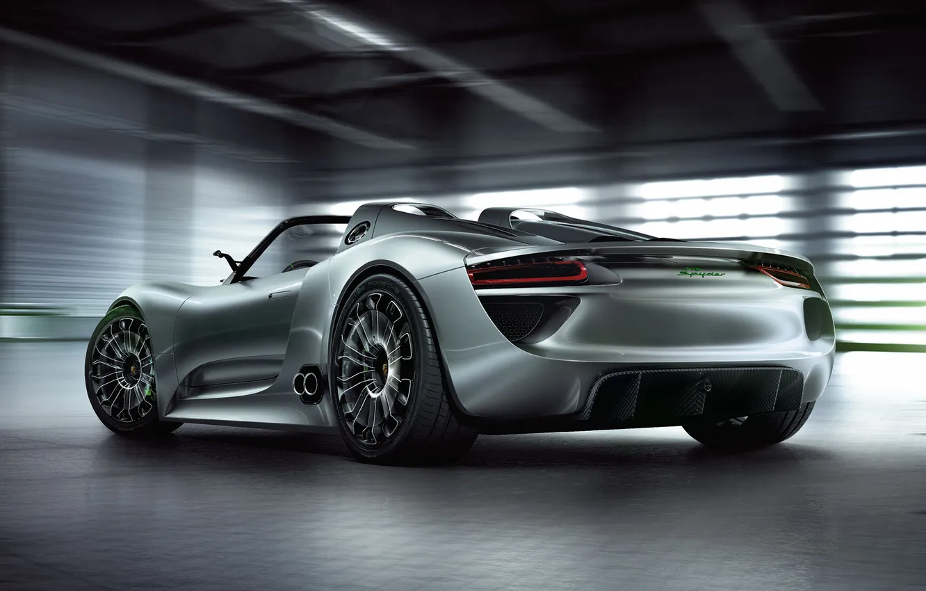 Photo wallpaper grey, garage, supercar, Spyder