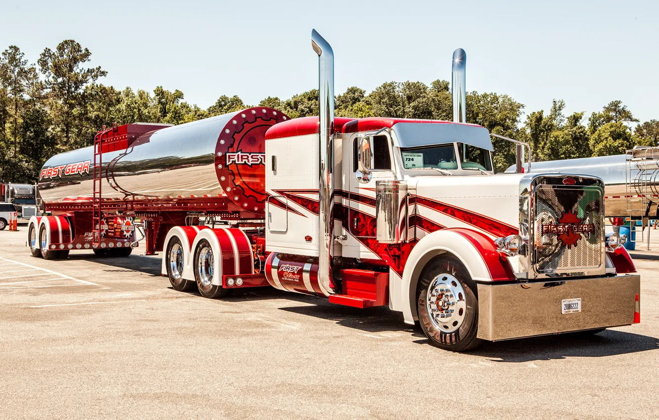 Photo wallpaper custom, truck, big rig, peterbilt