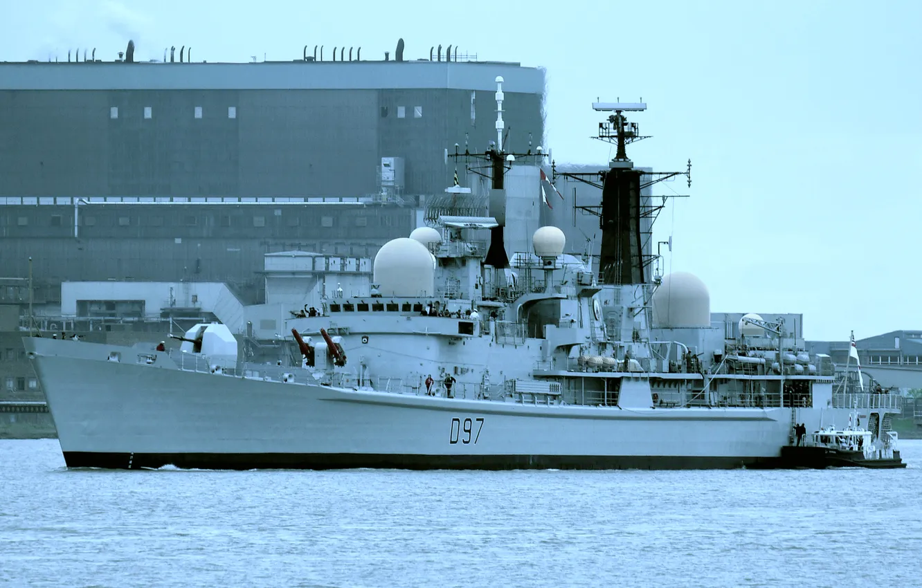 Photo wallpaper destroyer, 2013, The Royal Navy of Great Britain, D97, HMS Edinburg