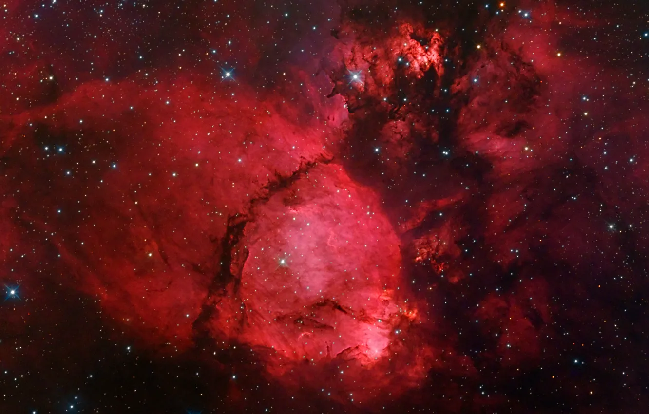 Photo wallpaper nebula, IC 1795 nebula, Cassiopeia, Cassiopeia, IC 1795