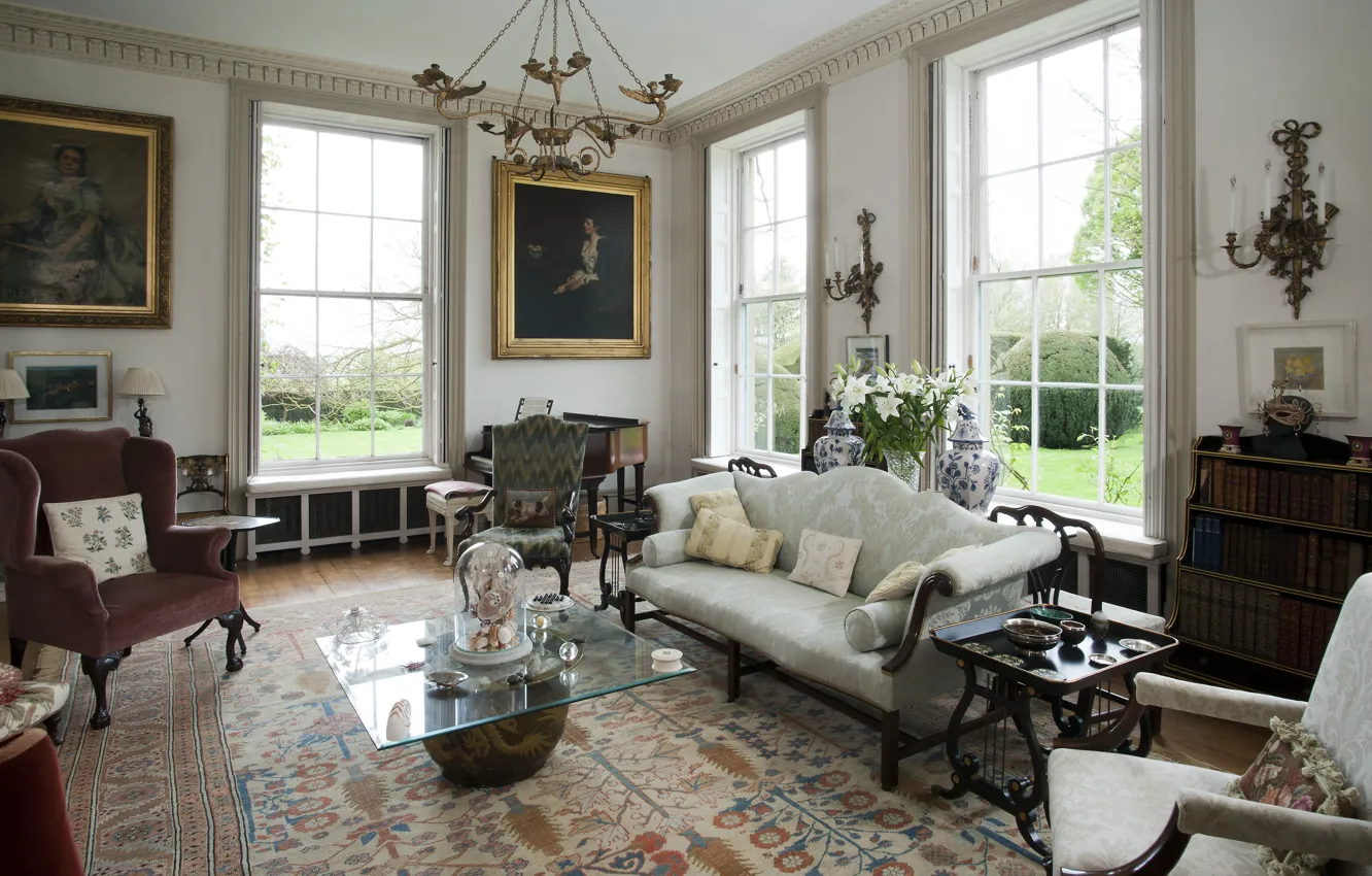 Photo wallpaper design, style, Villa, interior, living room