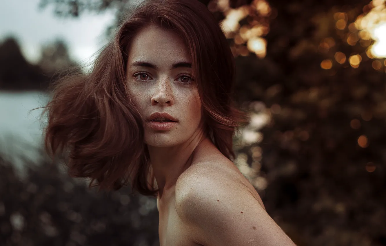 Photo wallpaper freckles, brown-eyed, kassio. epia