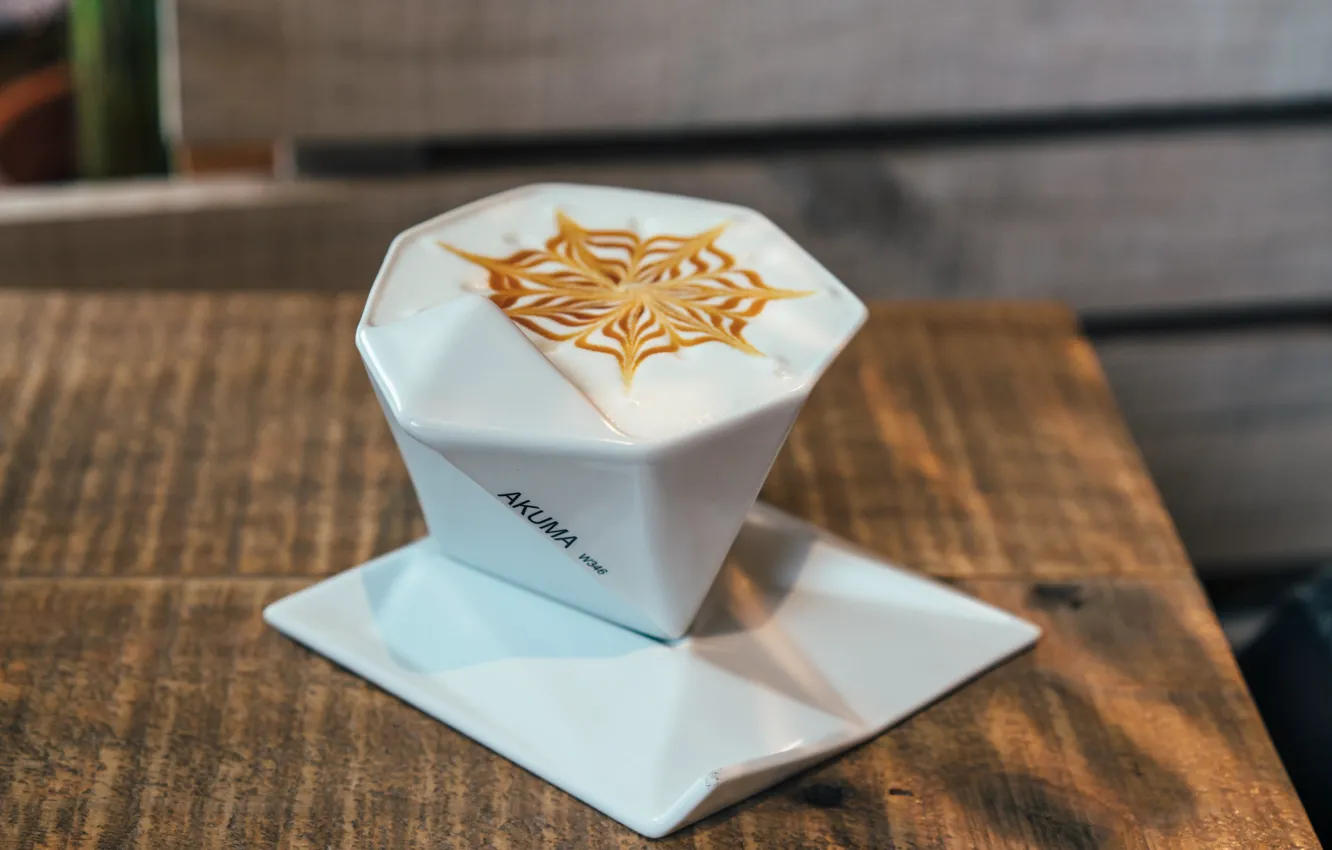 Photo wallpaper table, coffee, Cup