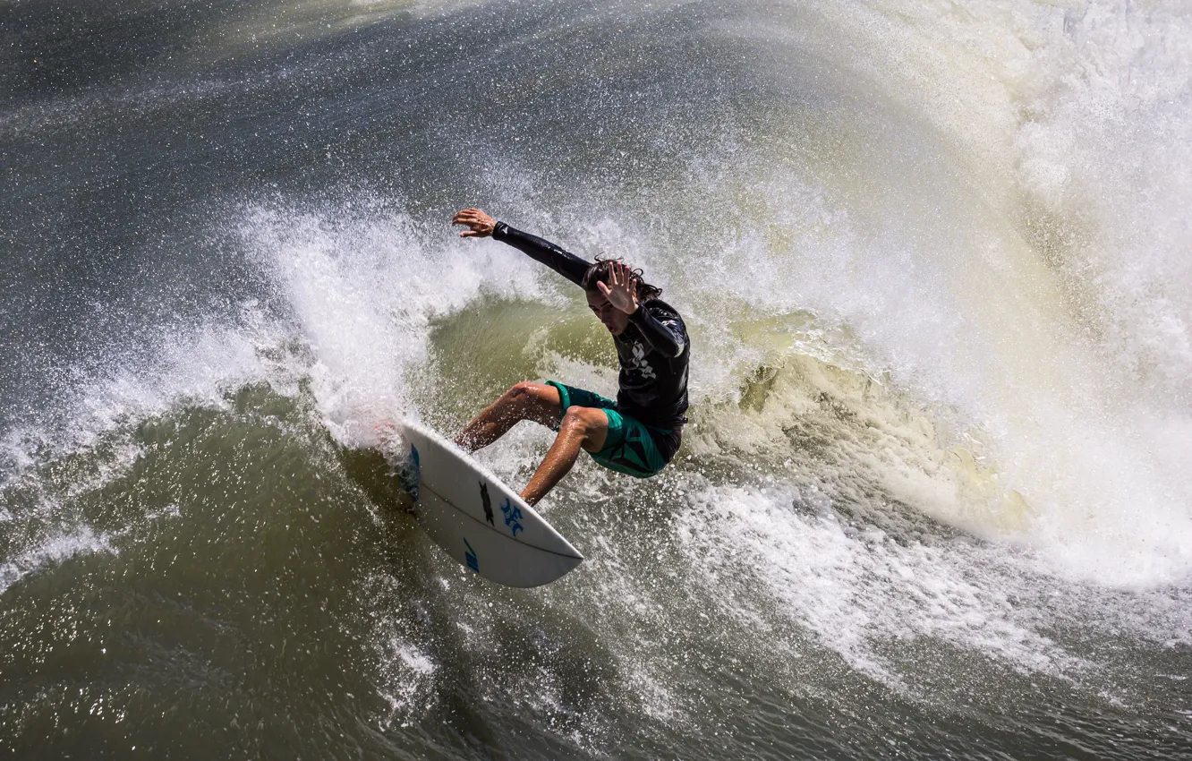 Photo wallpaper wave, people, Board, surfing