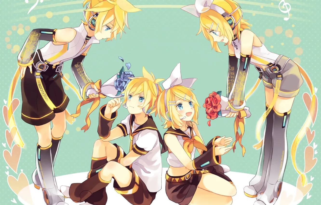 Photo wallpaper anime, art, Vocaloid, Vocaloid, characters, Rin, Len