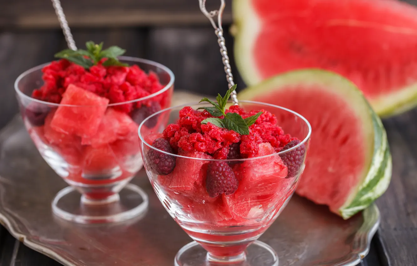 Photo wallpaper watermelon, berry, dessert, slices, water melon